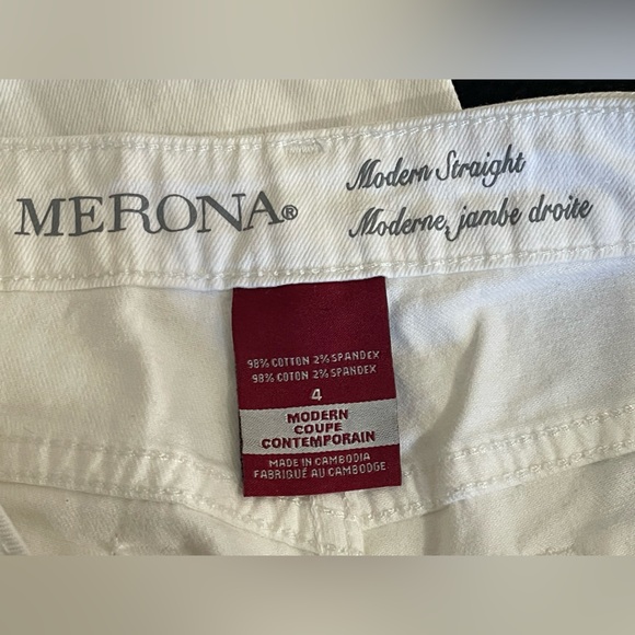 Women’s White Straight Denim Jeans. Size 4 - Picture 3 of 4